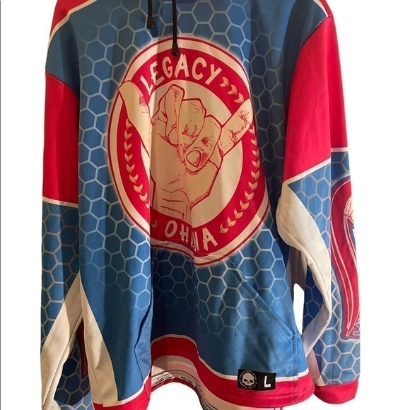 Punisher Sports Apparel Ohana Legacy pink and blue hoodie - Picture 6 of 9